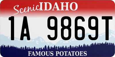 ID license plate 1A9869T