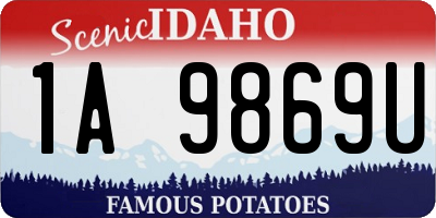 ID license plate 1A9869U