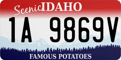 ID license plate 1A9869V