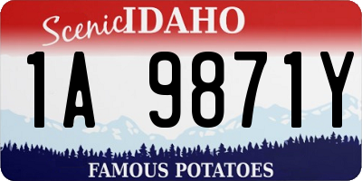 ID license plate 1A9871Y
