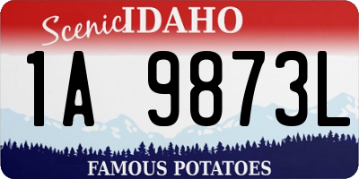 ID license plate 1A9873L