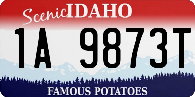 ID license plate 1A9873T