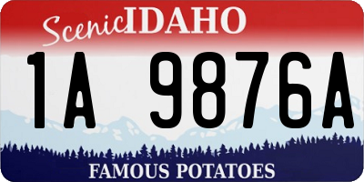ID license plate 1A9876A