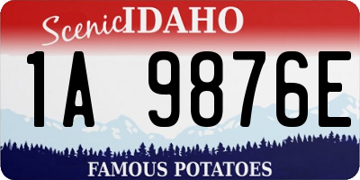 ID license plate 1A9876E