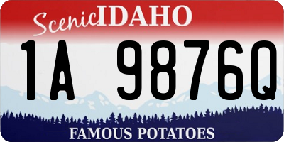 ID license plate 1A9876Q