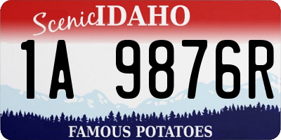 ID license plate 1A9876R