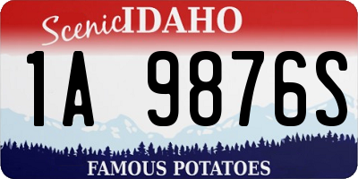ID license plate 1A9876S