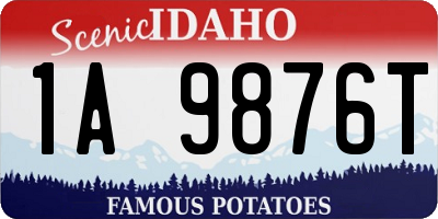 ID license plate 1A9876T