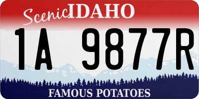 ID license plate 1A9877R