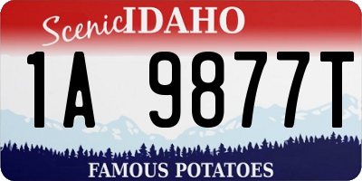 ID license plate 1A9877T