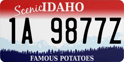 ID license plate 1A9877Z