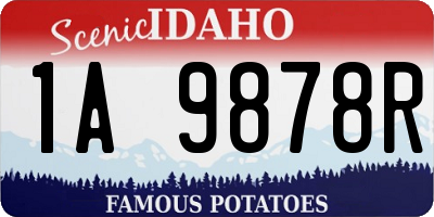 ID license plate 1A9878R