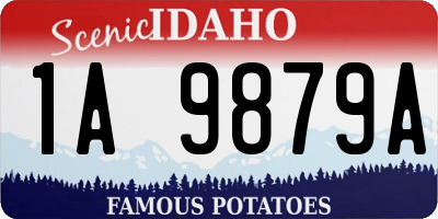 ID license plate 1A9879A