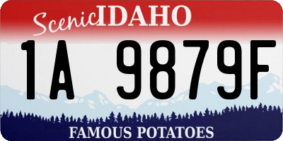 ID license plate 1A9879F