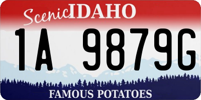 ID license plate 1A9879G