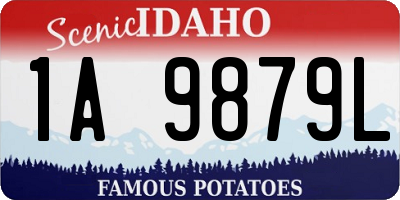 ID license plate 1A9879L