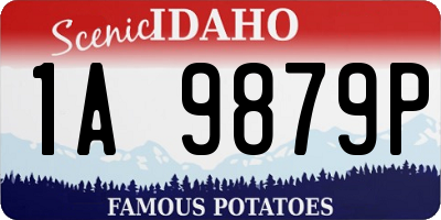 ID license plate 1A9879P