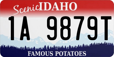 ID license plate 1A9879T