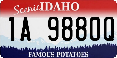 ID license plate 1A9880Q