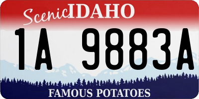 ID license plate 1A9883A