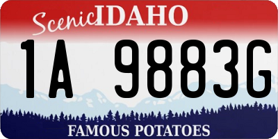 ID license plate 1A9883G