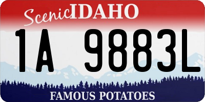 ID license plate 1A9883L