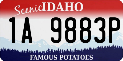 ID license plate 1A9883P