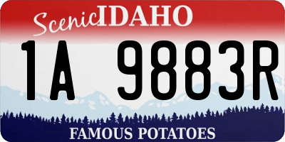 ID license plate 1A9883R