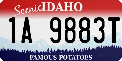 ID license plate 1A9883T