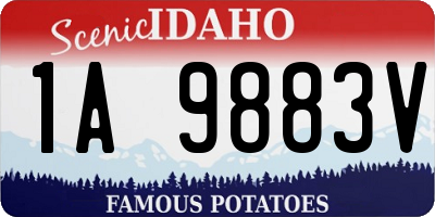 ID license plate 1A9883V