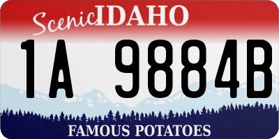 ID license plate 1A9884B