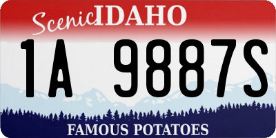 ID license plate 1A9887S