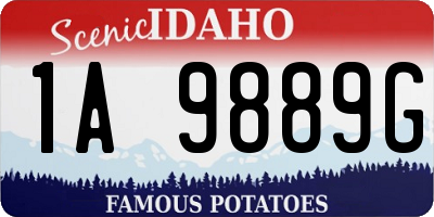 ID license plate 1A9889G