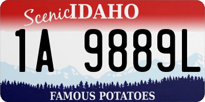ID license plate 1A9889L