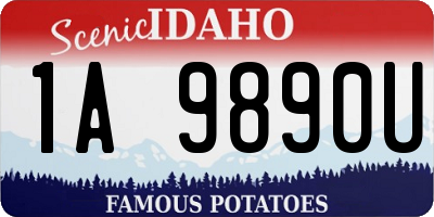 ID license plate 1A9890U