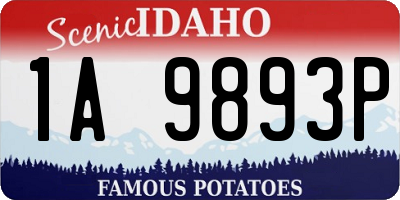 ID license plate 1A9893P