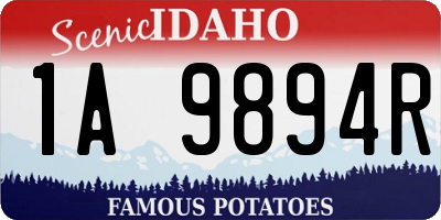 ID license plate 1A9894R