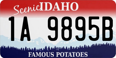 ID license plate 1A9895B