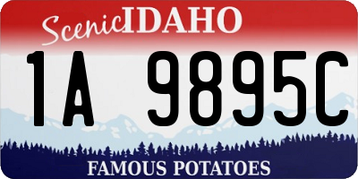 ID license plate 1A9895C
