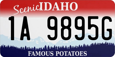 ID license plate 1A9895G