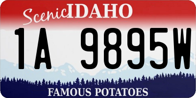 ID license plate 1A9895W