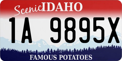 ID license plate 1A9895X