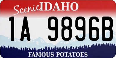 ID license plate 1A9896B