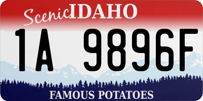 ID license plate 1A9896F