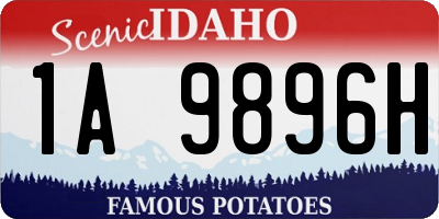 ID license plate 1A9896H