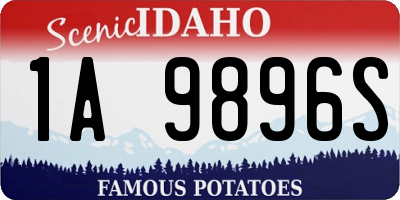ID license plate 1A9896S