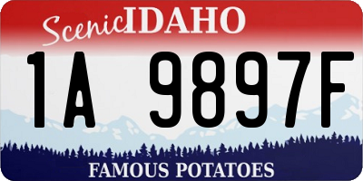 ID license plate 1A9897F