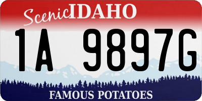 ID license plate 1A9897G