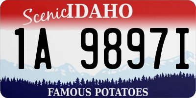ID license plate 1A9897I