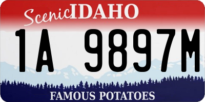 ID license plate 1A9897M
